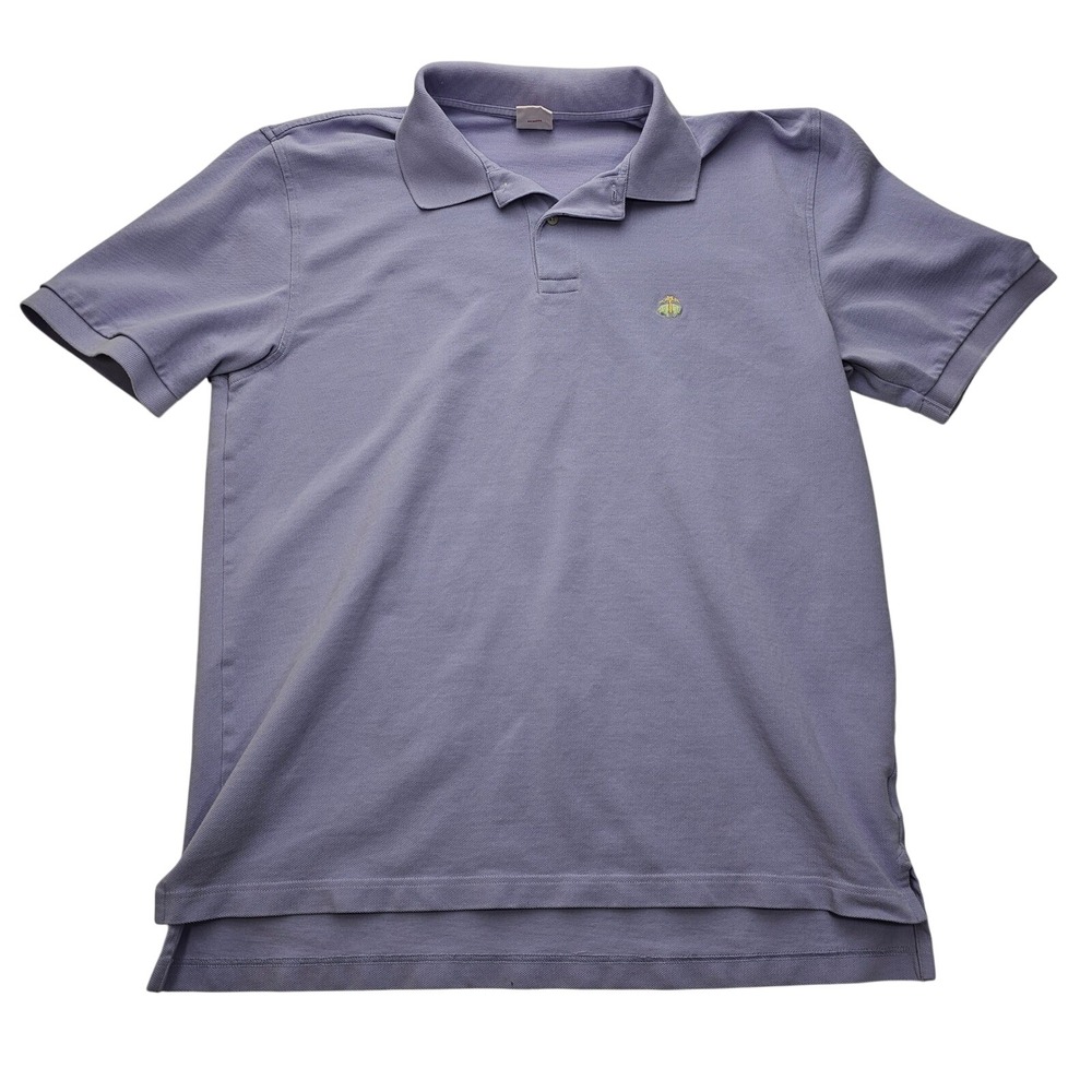 Brooks Brothers Mens Performance Polo Shirt Large Purple Original Fit Cotton Y2K